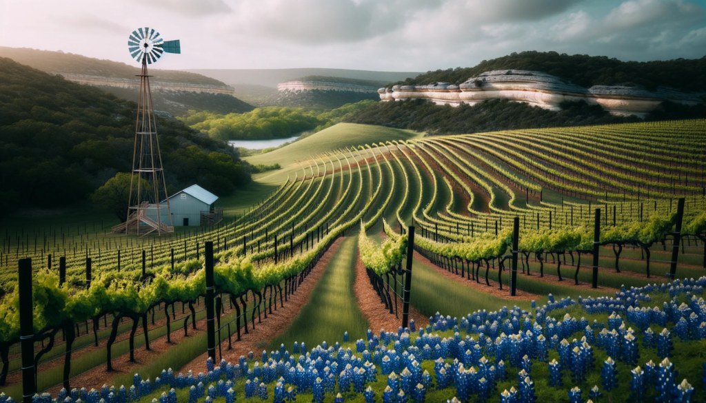 Texas Hill Country Wine Region (via Becker Vineyards or similar)