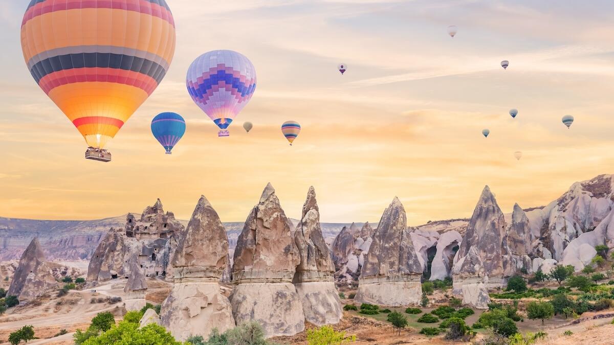 Fairy Chimneys Helicopter Tour at Golden Hour