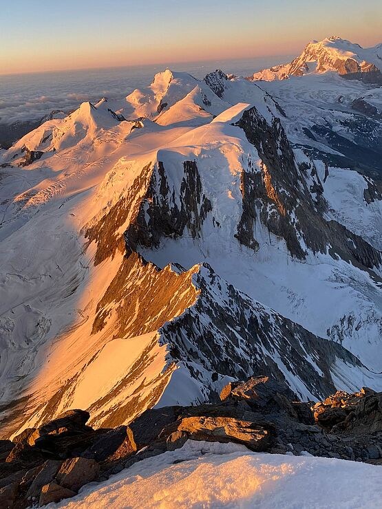 Täschhorn Summit via Stelli Pass (Guided Mountaineering)