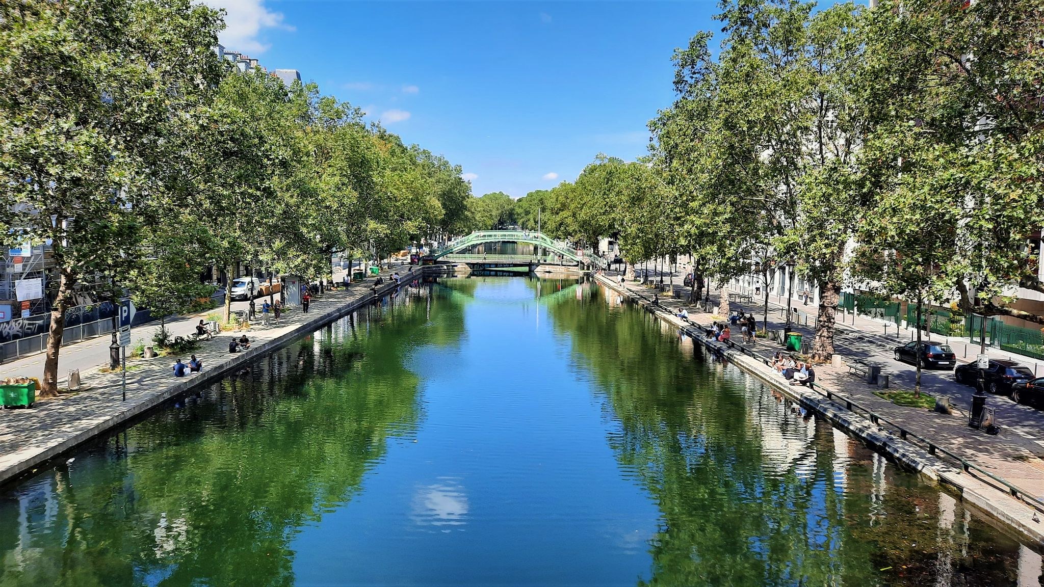 Cycling Along the Canal Saint-Martin at Dawn