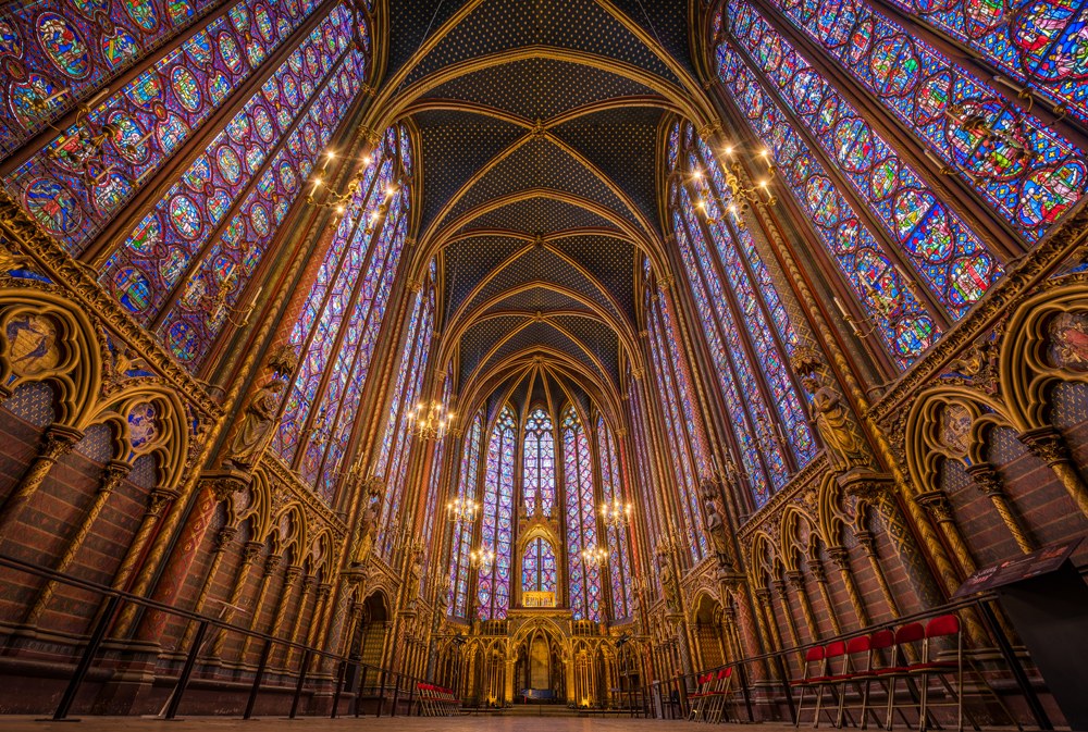 Sainte-Chapelle's Stained Glass at Sunset