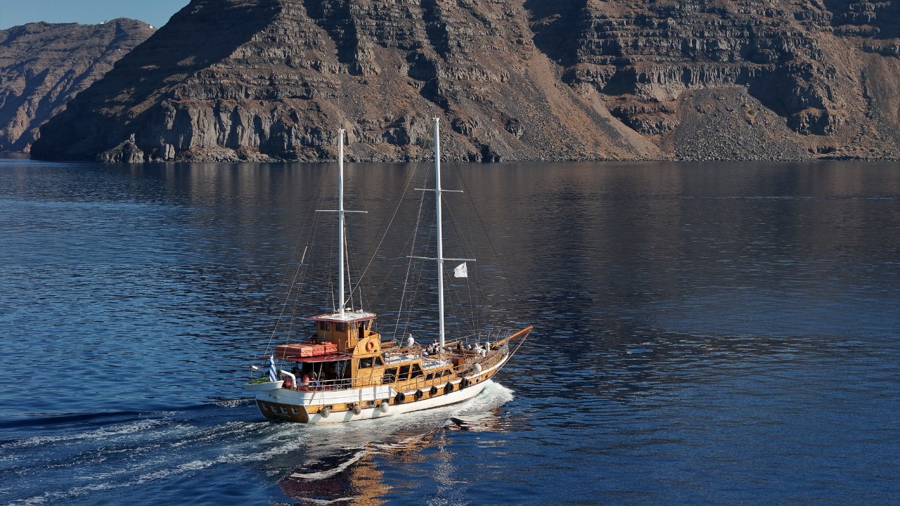Therasia Island Exploration via Private Sailing