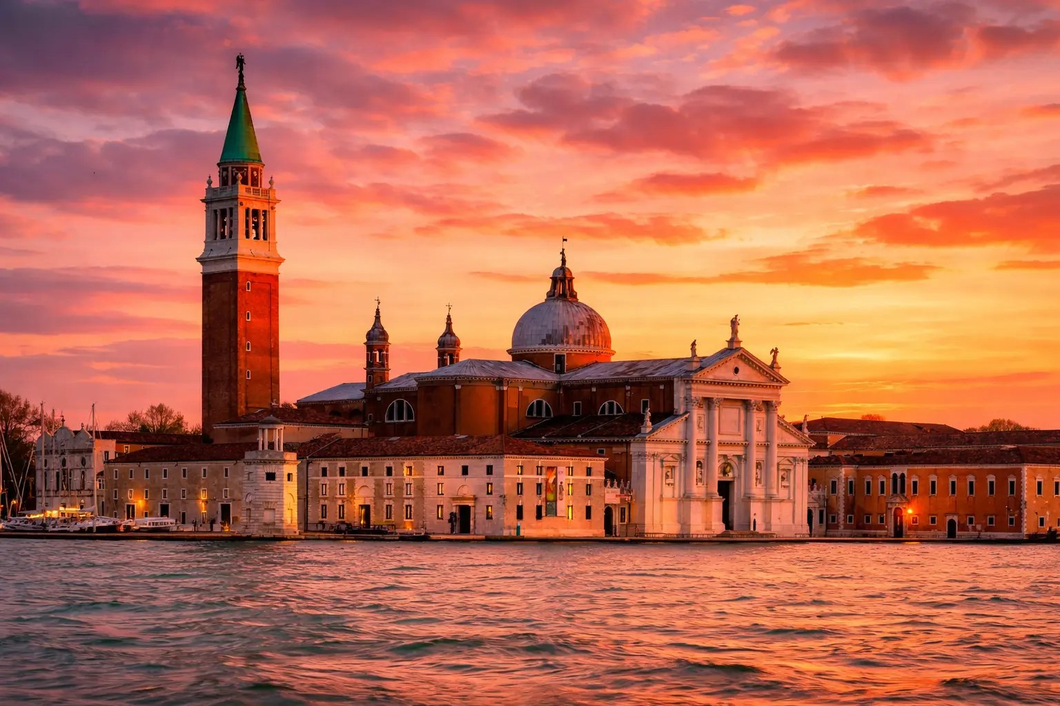 San Giorgio Maggiore at Sunset: Bell Tower & Organ