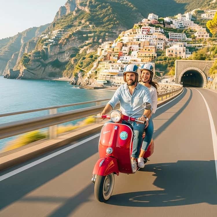 Amalfi Coast by Private Vespa Sidecar