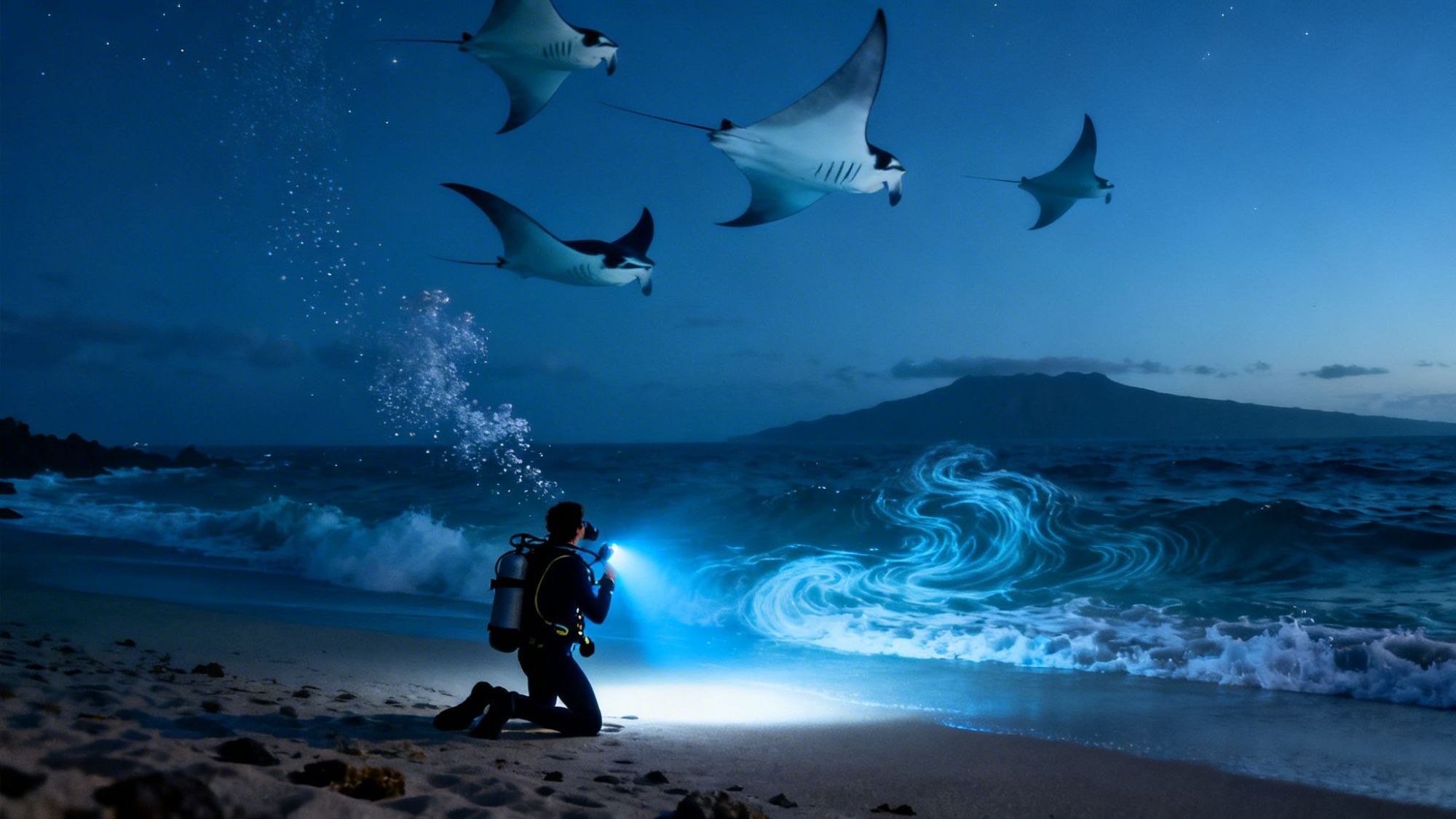 Wild Encounter: Wuobaeb Manta Ray Night Dive