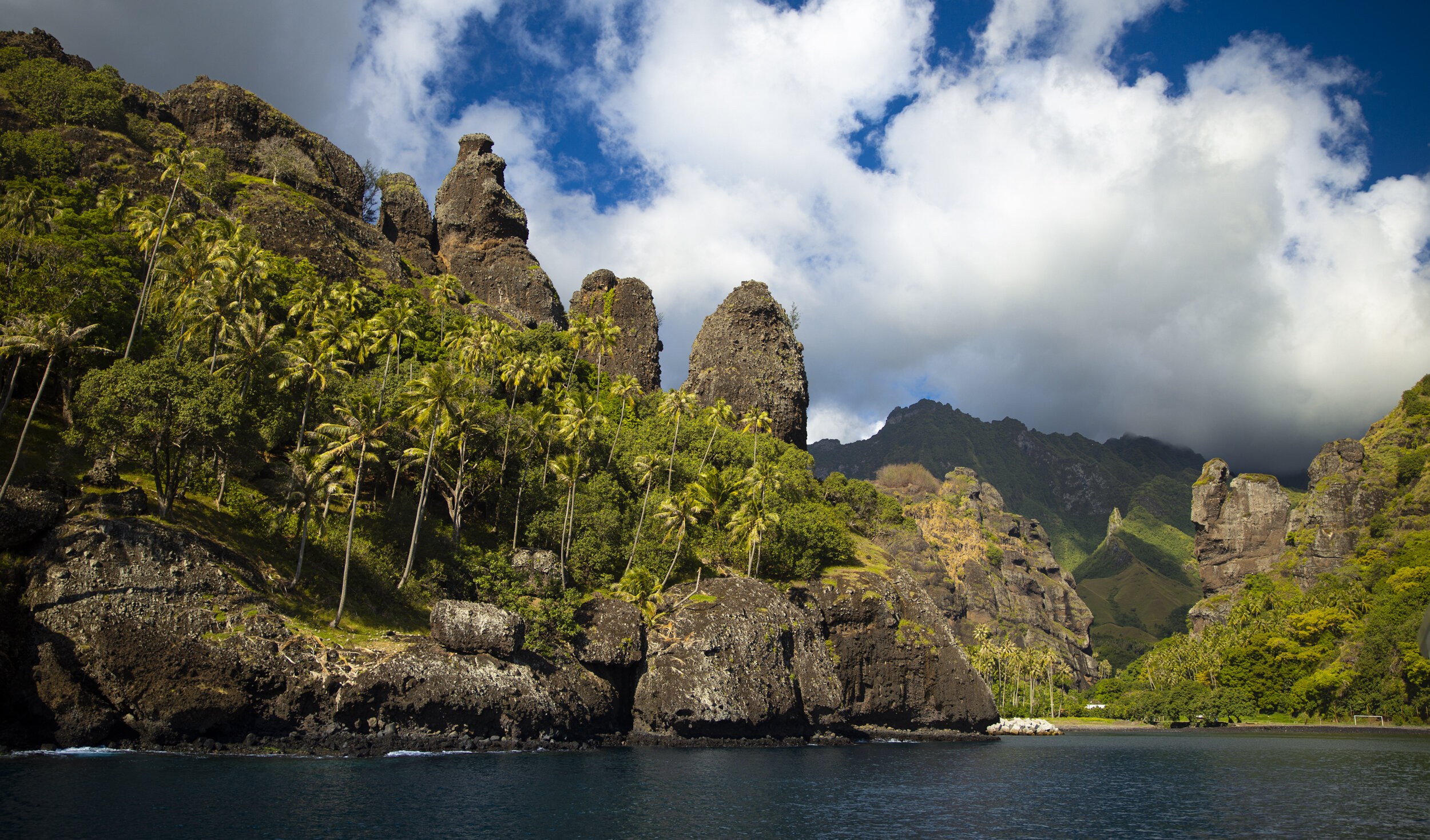 Sea Cliffs and Sea Caves by Outrigger, Hanavave to Omoa