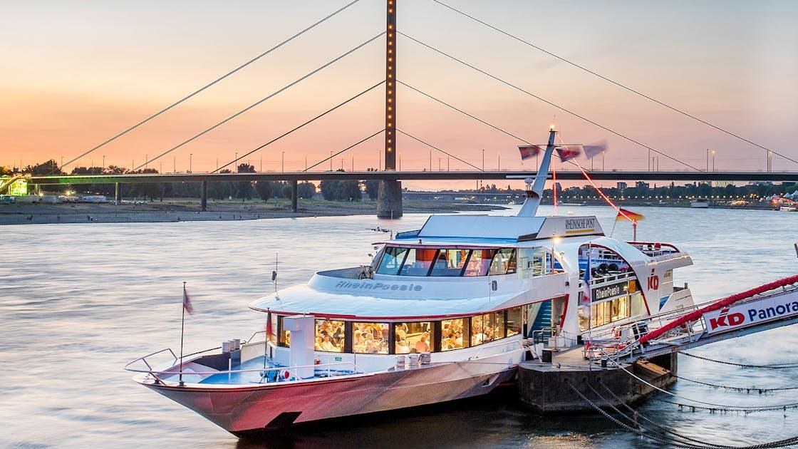 Rhine River Luxury Cruise: Sunset Panoramic Sailing from Düsseldorf
