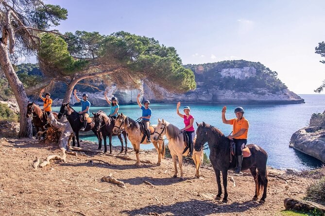 Horseback Ride Along Cala Mitjana's Pine-Backed Cliffs