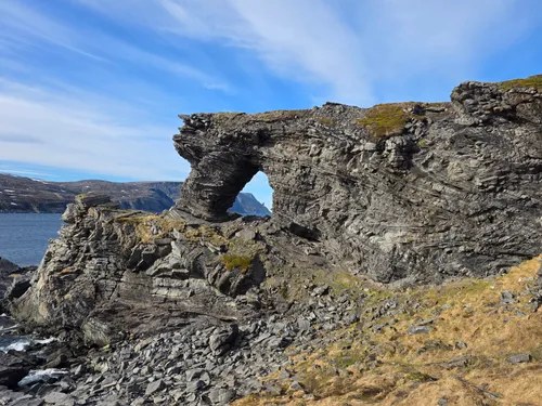 Kirkeporten Rock Arch Coastal Hike
