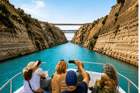 The Corinth Canal, Privately, at the Zaravtsa Bridge & by Boat