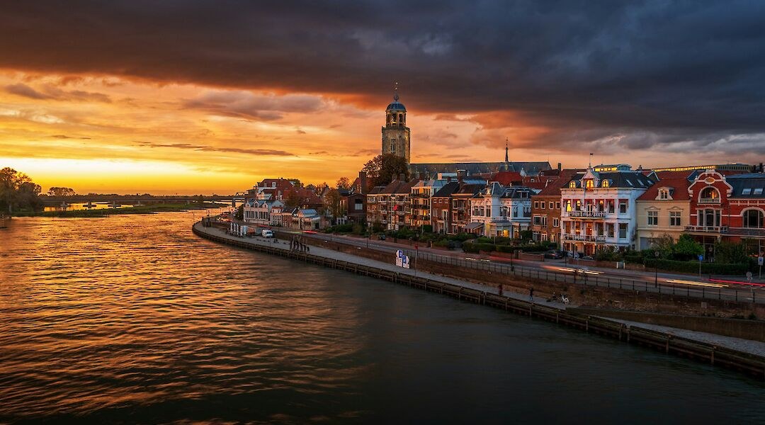 IJssel River at Golden Hour: Private Sailing Cog Charter