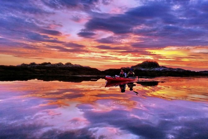Sea Kayak Among the Skerries at Dusk (Midnight Sun Season)