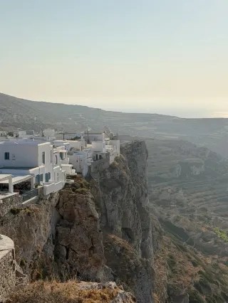 Chora at Golden Hour: Kastro, Cliffside Cafés & Church Walk