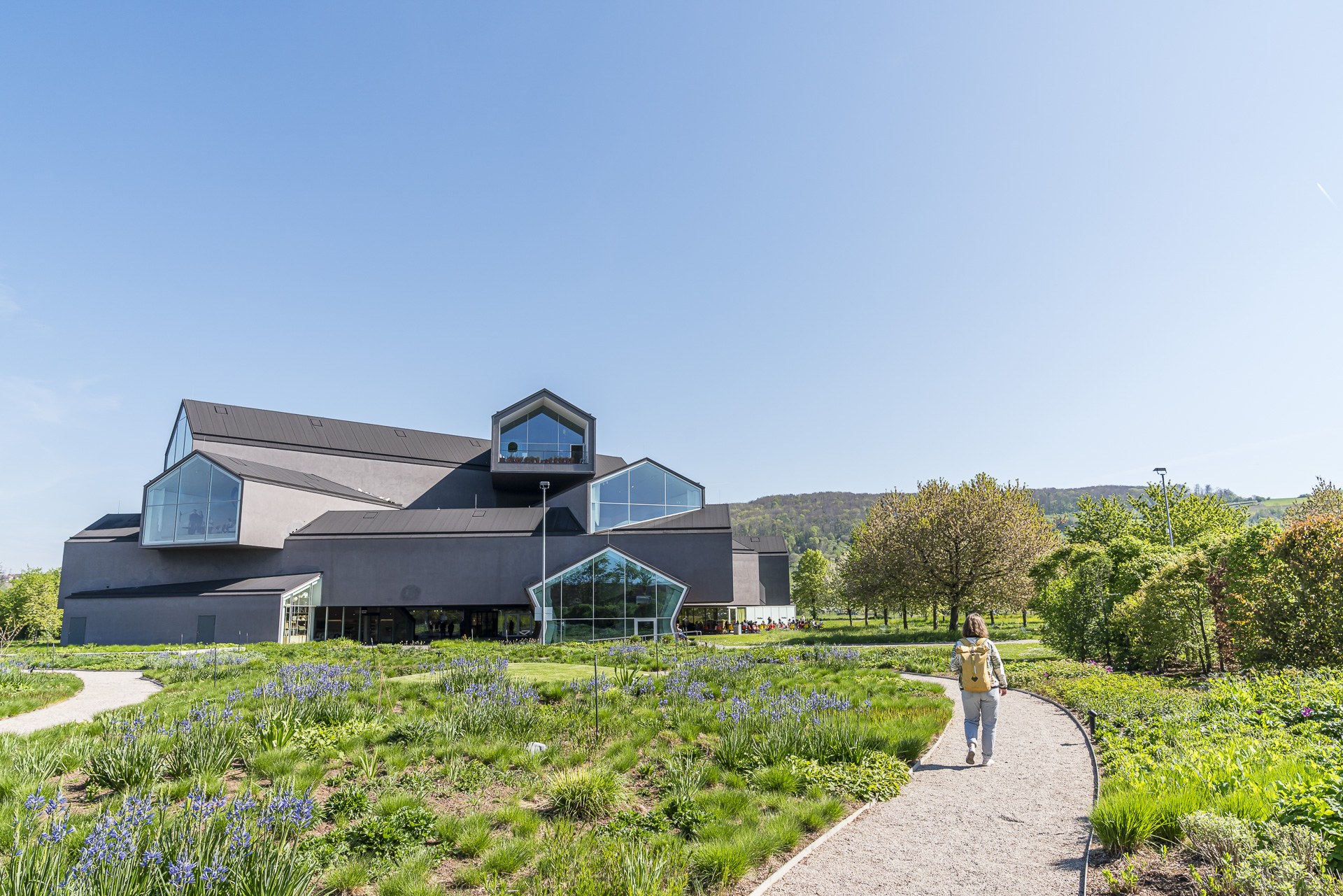 Vitra Campus -- walk between Gehry, Hadid, Ando & Herzog buildings in one afternoon