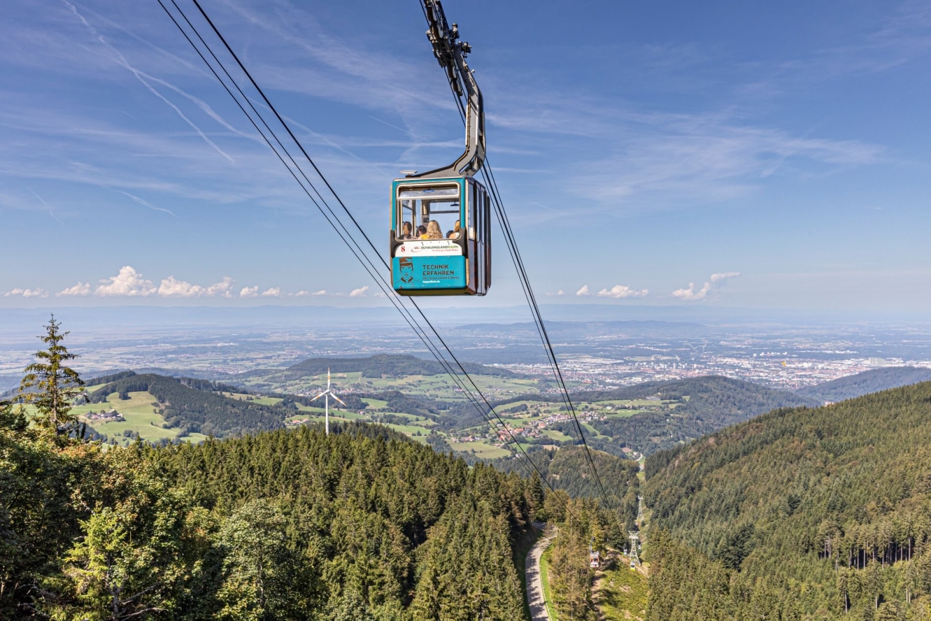 Schauinslandbahn — Germany's longest loop cable car to a Black Forest summit