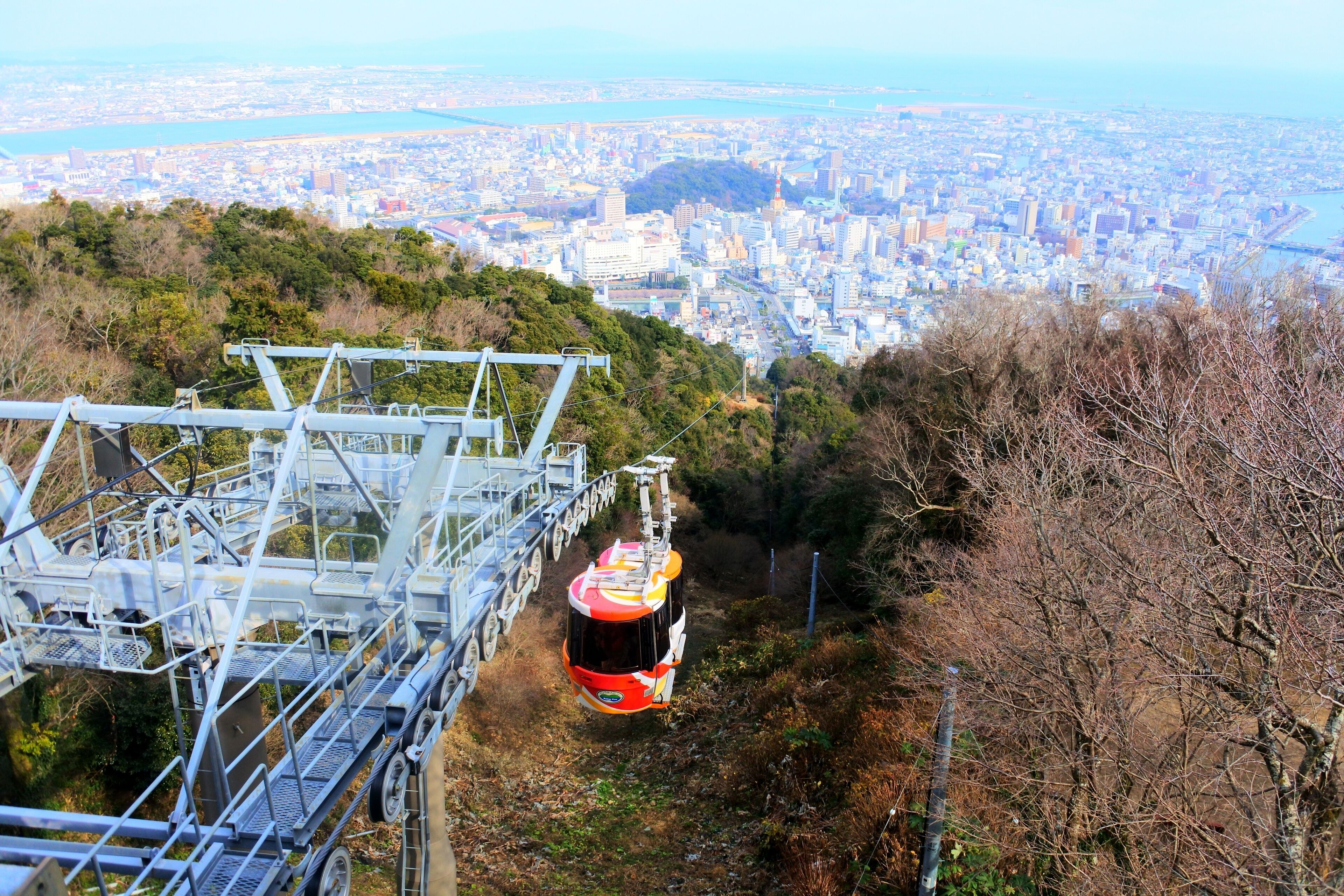 Mt. Bizan Ropeway & Tokushima Castle Garden: City in Panorama
