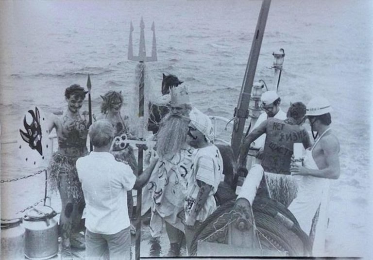 Golden Shellback Ceremony: Cross the 180th Meridian at Sea