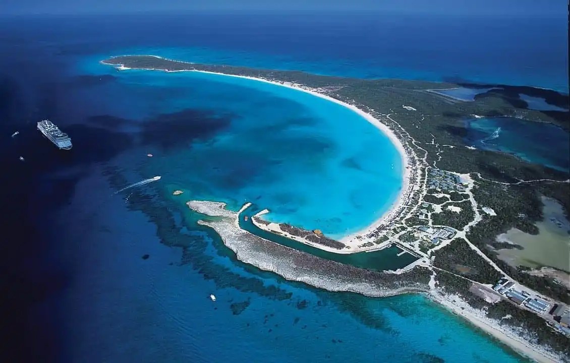 The Half Moon Cay Crescent Beach (and free Aqua Park)