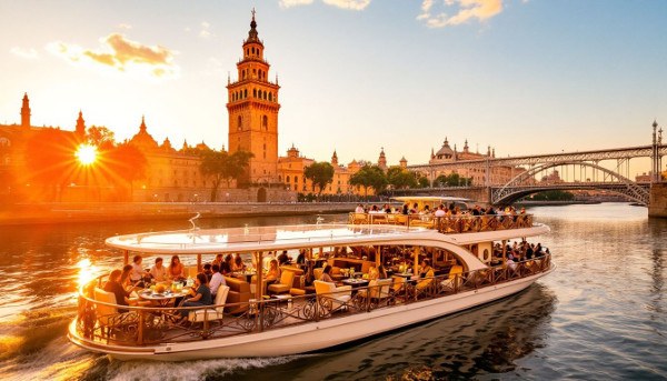 Seville Private River Cruise & Flamenco Dinner Experience