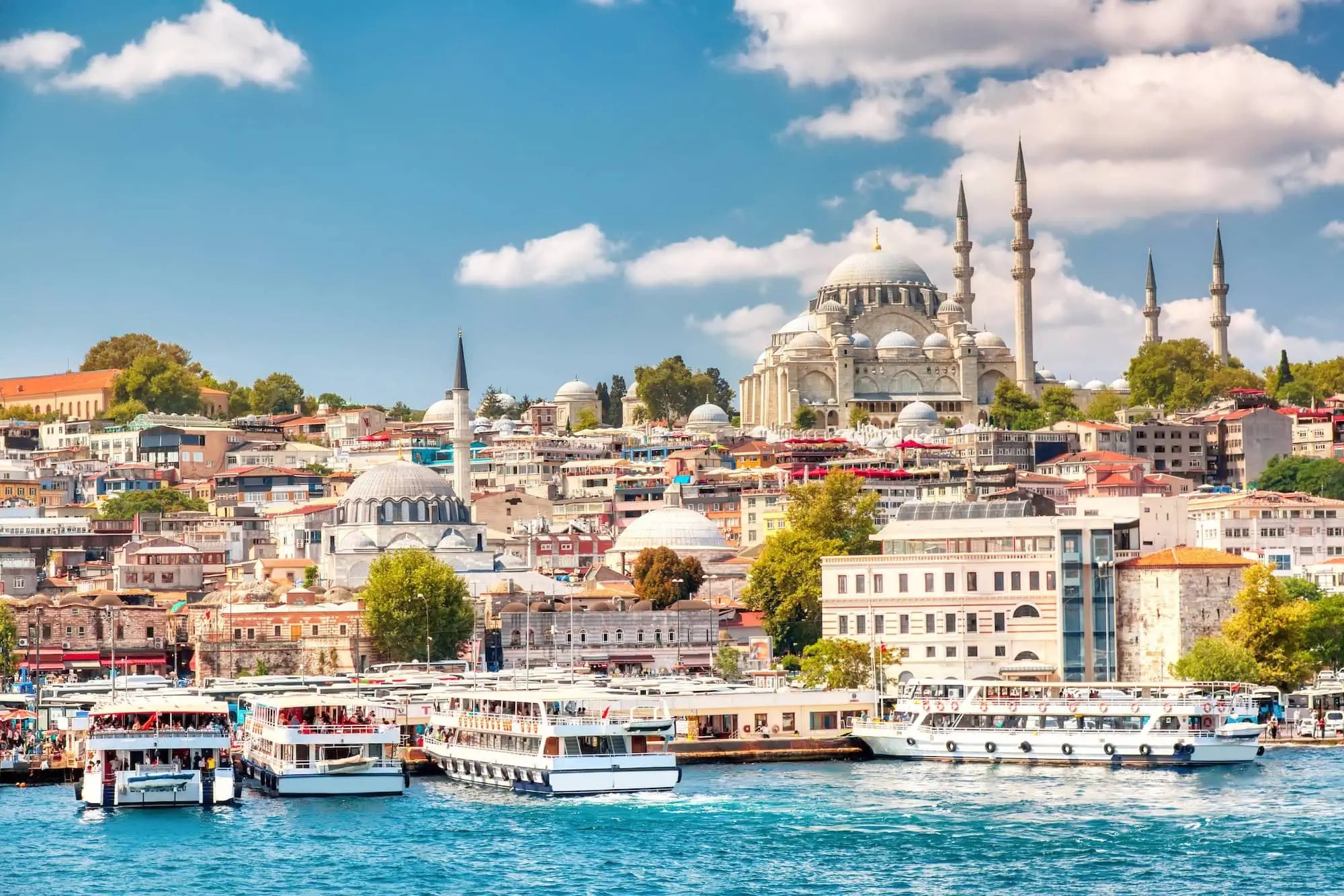 A private classic yacht charter up the Bosphorus between two continents