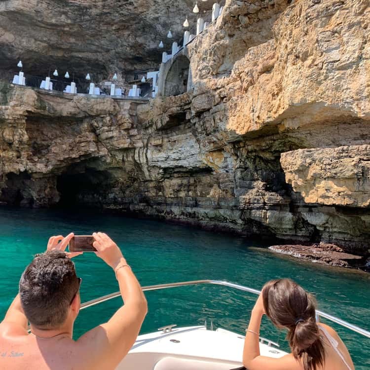 Polignano a Mare sea caves by private boat with aperitivo