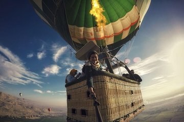 Luxor Hot Air Balloon at Sunrise over the Theban Necropolis