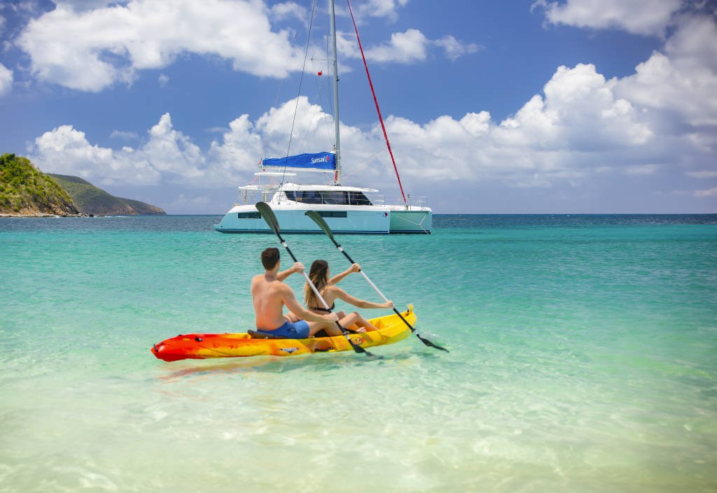 Savannah Bay & Spring Bay: Private Sunset Catamaran Sail