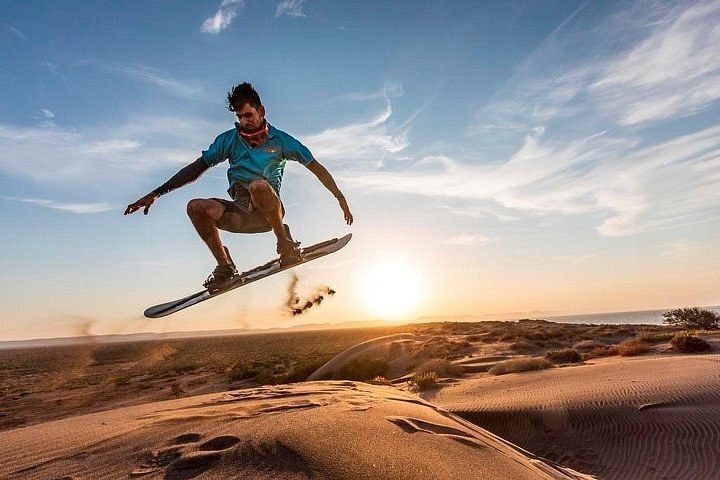 Sunset Sandboarding at the Mogote Dunes