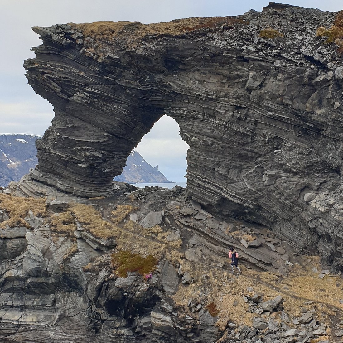 Kirkeporten Natural Arch: The Secret Frame on the Arctic Sea