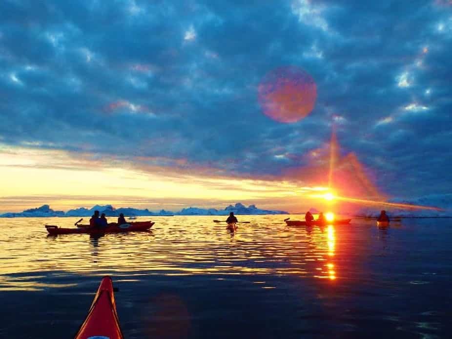 Evening Kayaking Among Icebergs in Disko Bay