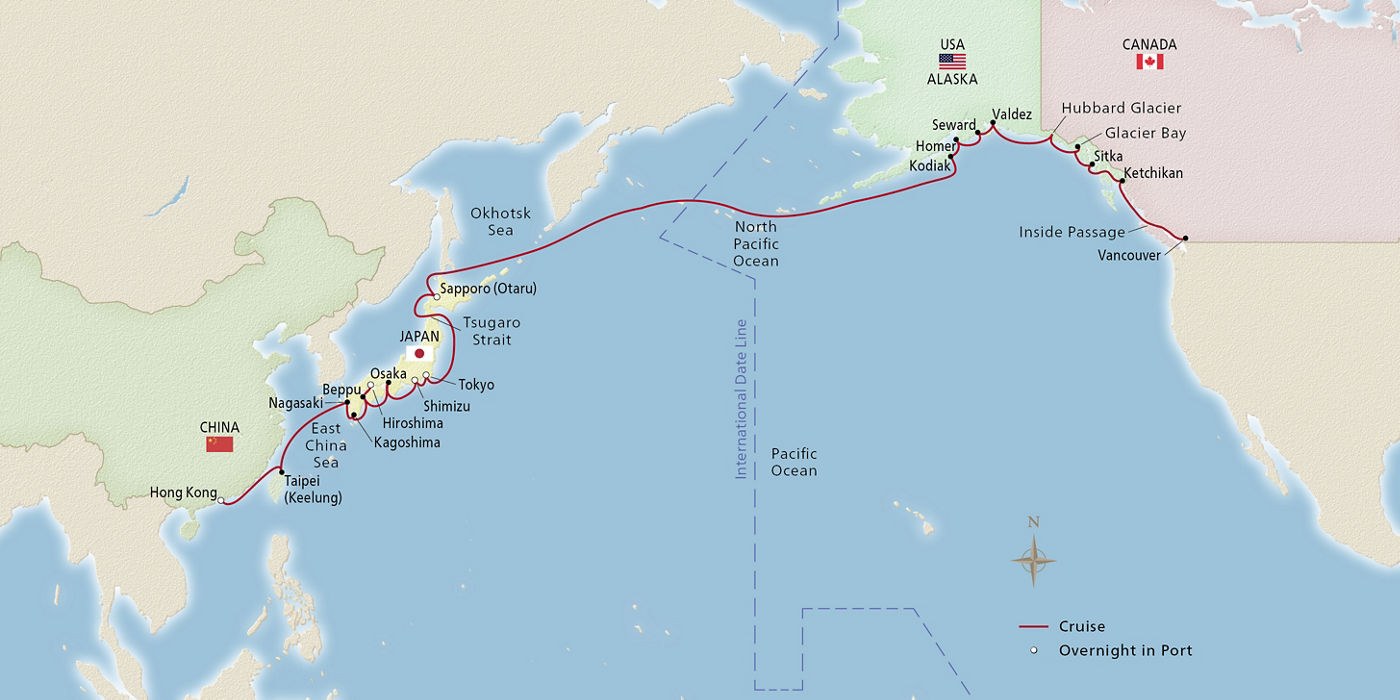 Viking: Far East & Alaska Grand Voyage — IDL Crossing at Sea