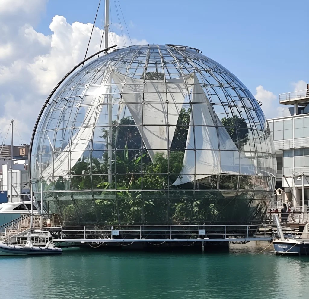 Walk through Renzo Piano's ship-shaped Aquarium of Genoa