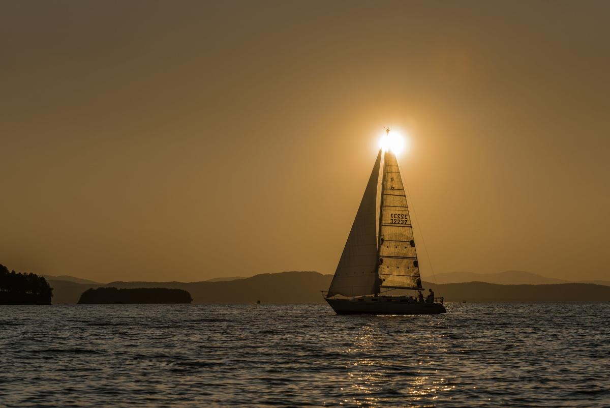 Private Schooner Sail on Lake Champlain at Sunset