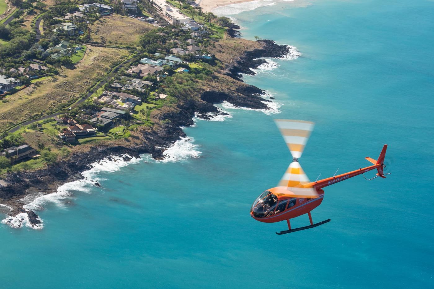 Private Helicopter Scenic Flight: Coastal & Volcanic Panorama