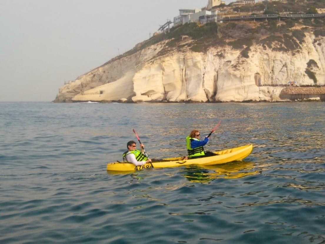 Kayaking the Mediterranean Sea Caves of Rosh Hanikra at Dawn