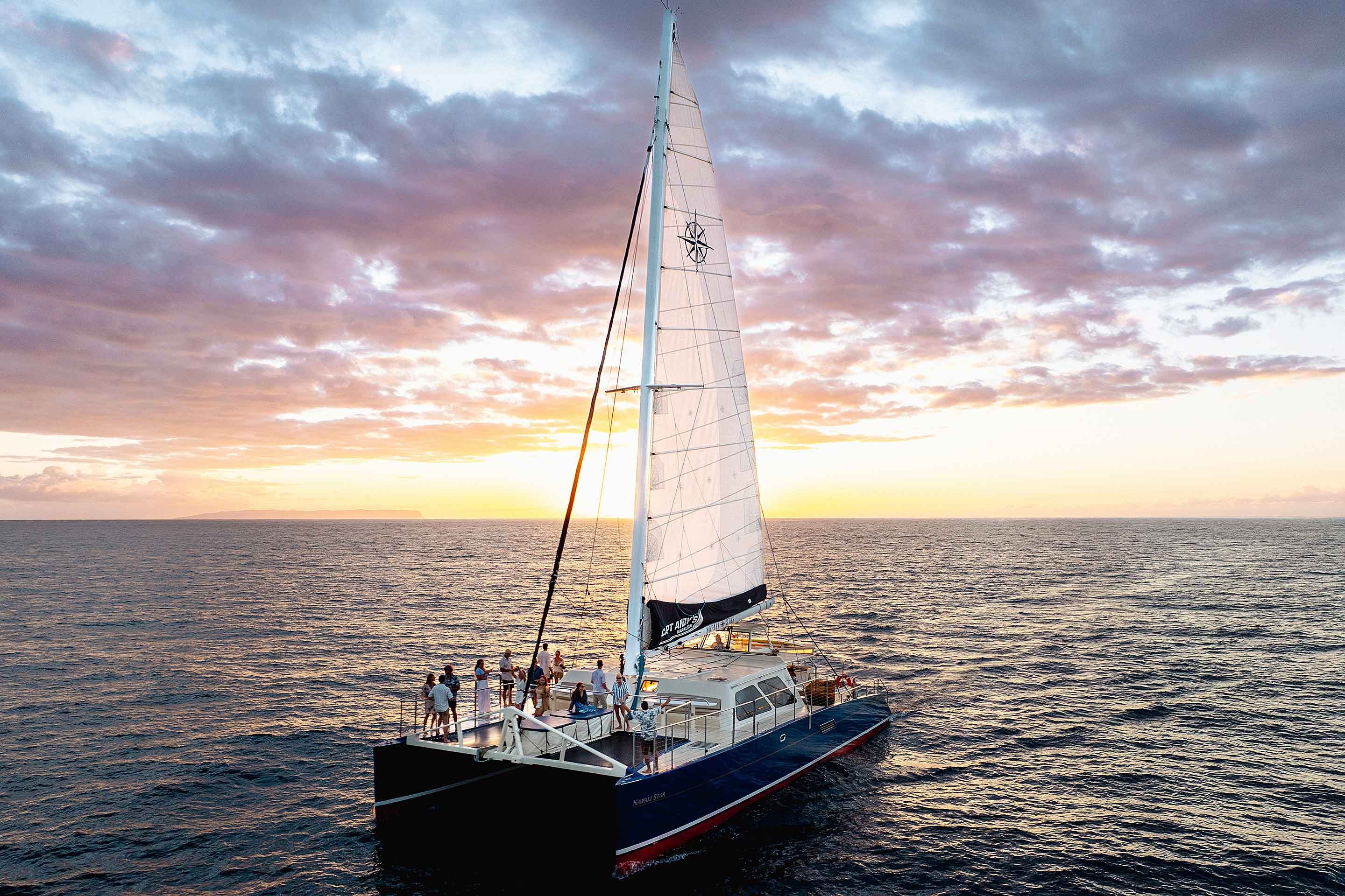 Na Pali Coast Sunset Dinner Sail aboard Capt Andy's Catamaran