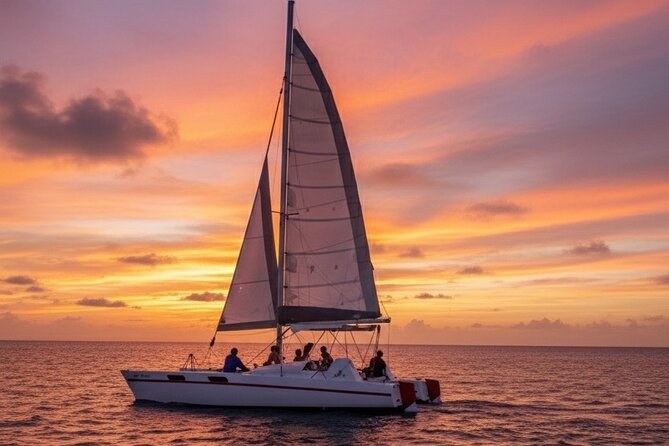 Little Bay to Islet's Edge: Private Sunset Catamaran Sail & Snorkel