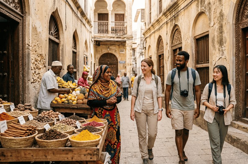Stone Town UNESCO Walk + Old Slave Market & Darajani Spice Souk
