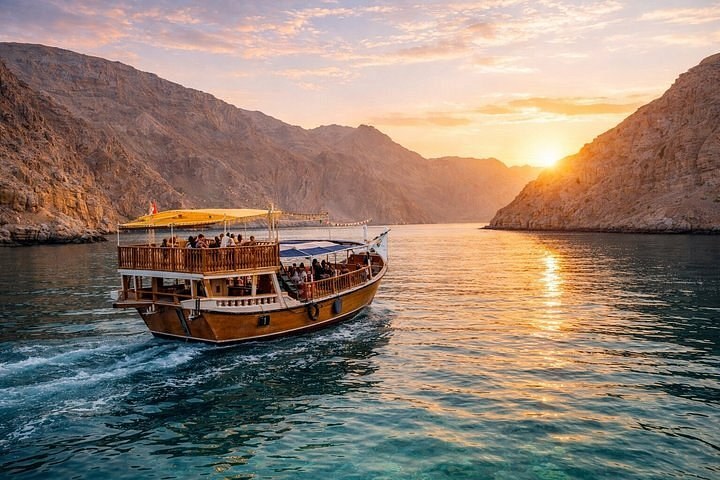 Sunset Khor Sham Dhow Cruise: Champagne & Canapés on the Fjord