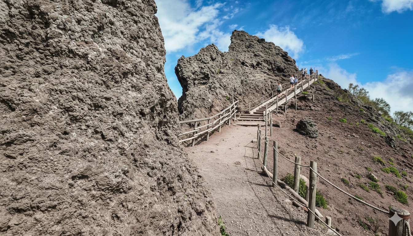 Stand on the Rim of Vesuvius