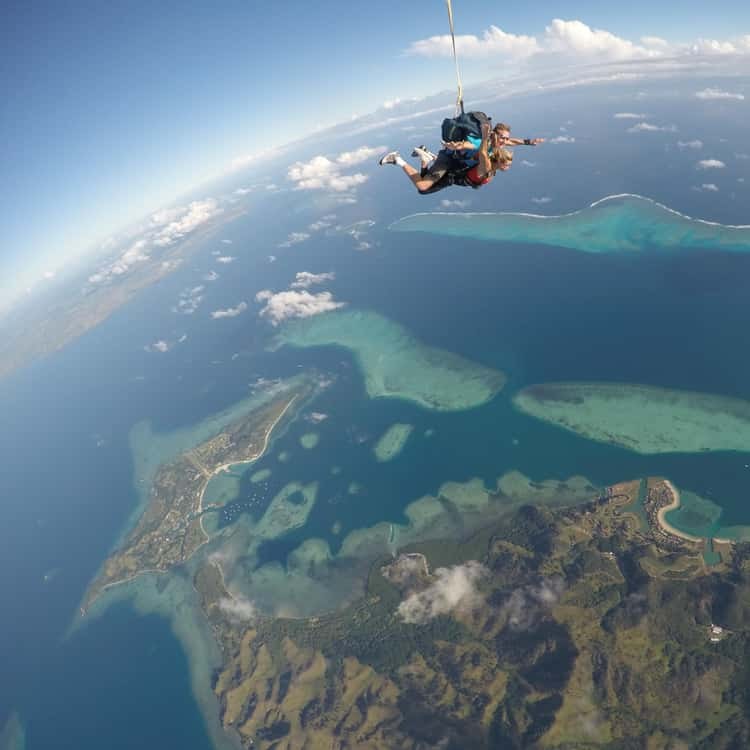 Fiji: 10,000 ft Tandem Skydive over Islands & Coral Reefs