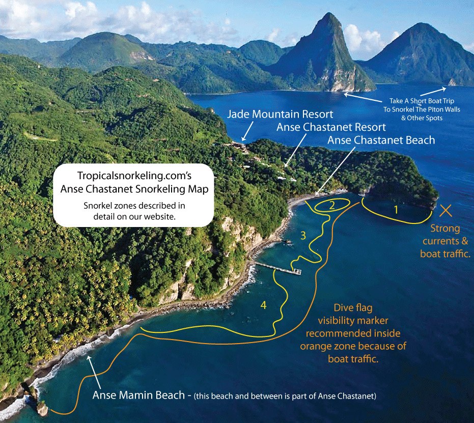 Anse Chastanet Private Beach Club & Reef Snorkel
