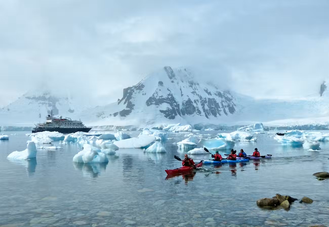 Sea Kayaking Among Icebergs in Paradise Bay
