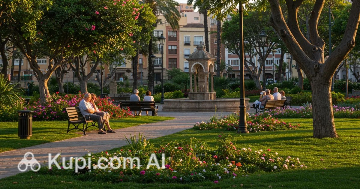 Hernández Park & Melilla's Modernist Squares: Café Culture Immersion