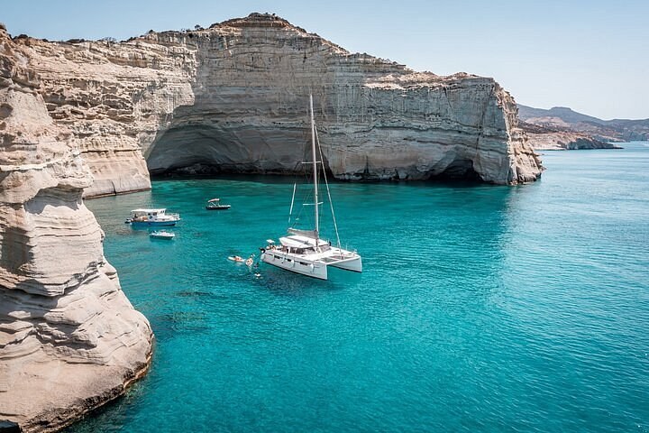 Catamaran Full-Day Cruise: Kleftiko, Caves & Snorkelling with Lunch