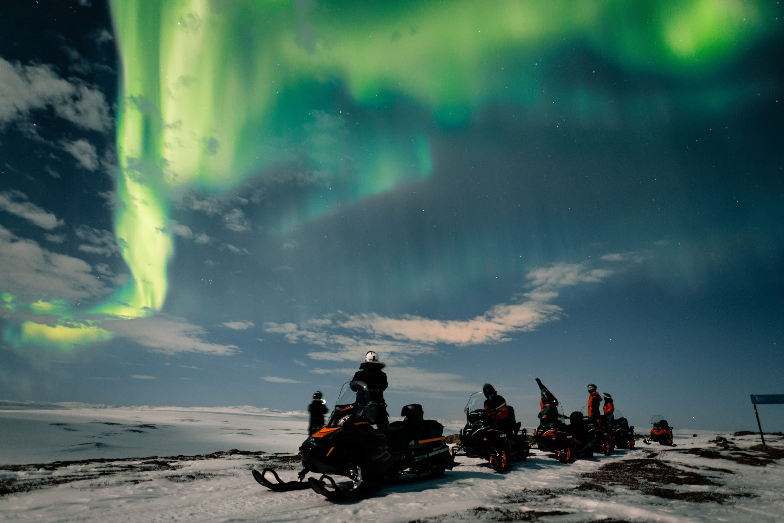 Northern Lights Snowmobile Safari on Finnmarksvidda Plateau
