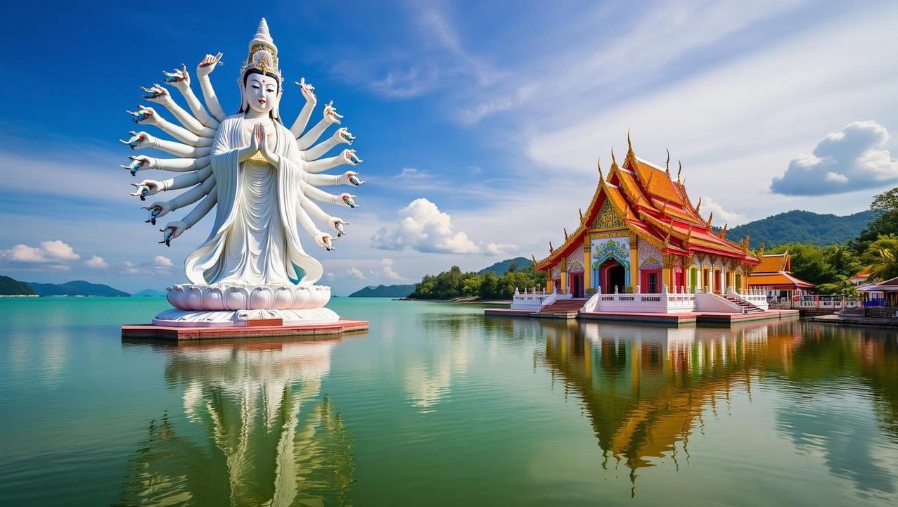 Big Buddha & Wat Plai Laem: Sacred Temples at Golden Hour