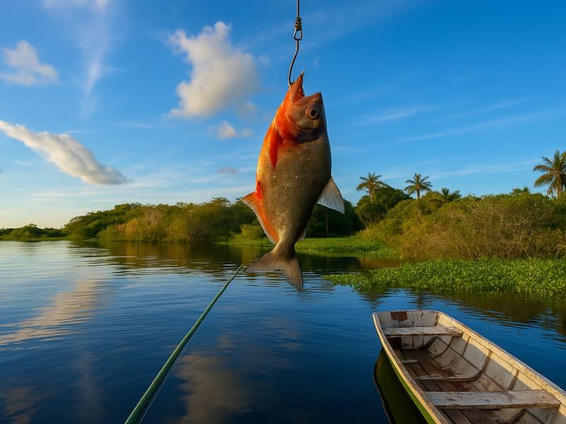 Piranha Fishing & Caiman Spotting on a Remote Tributary
