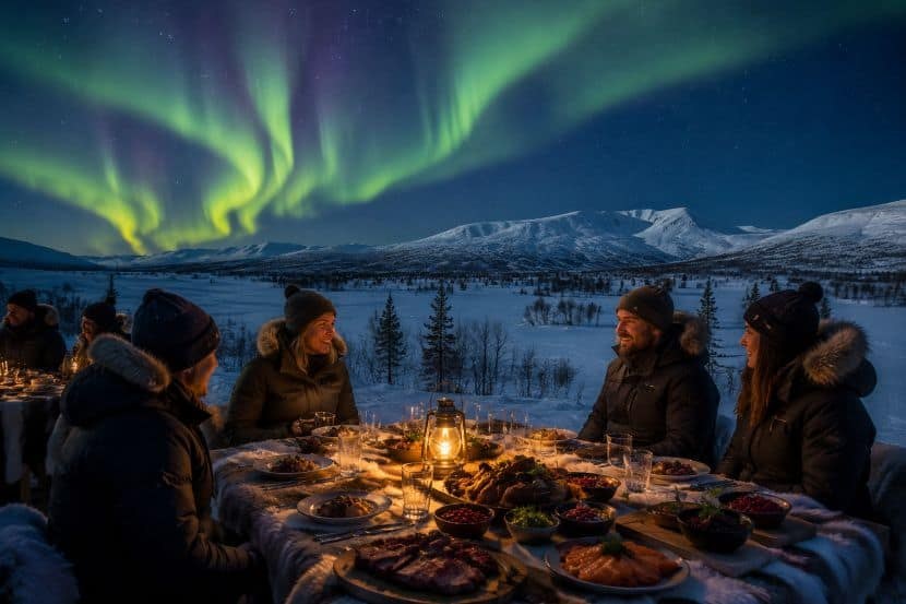 Traditional Greenlandic Feast: Arctic Flavours in the Wild