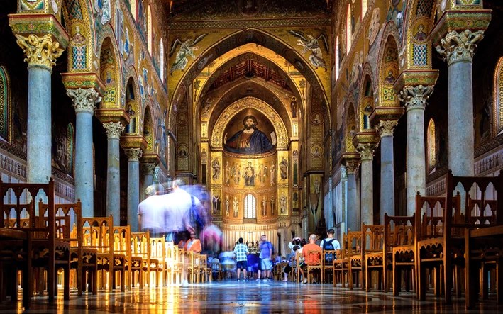 Monreale Cathedral & cloister — the largest gold-mosaic cycle in Italy